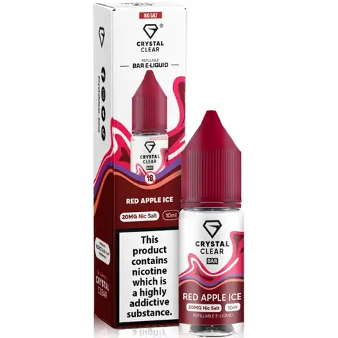  Red Apple Ice Nic Salt E-Liquid by Crystal Clear Bar Salts 10ml 